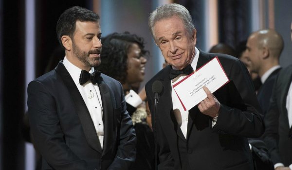 Jimmy Kimmel and Warren Beatty