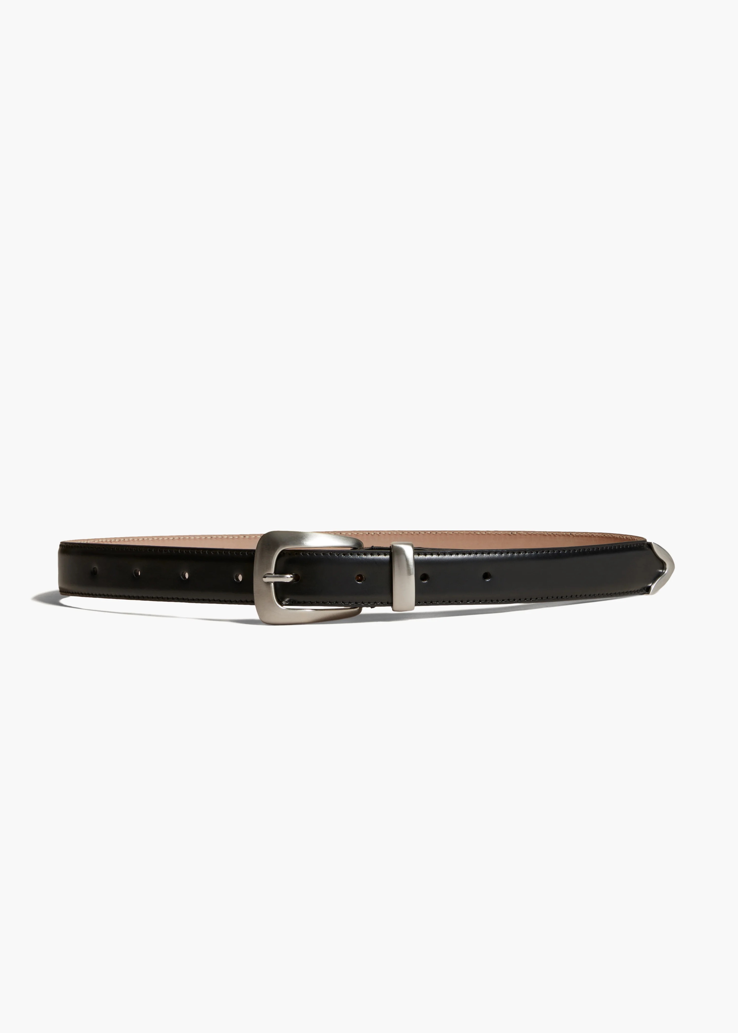 Khaite, Benny Belt in Black Leather With Silver