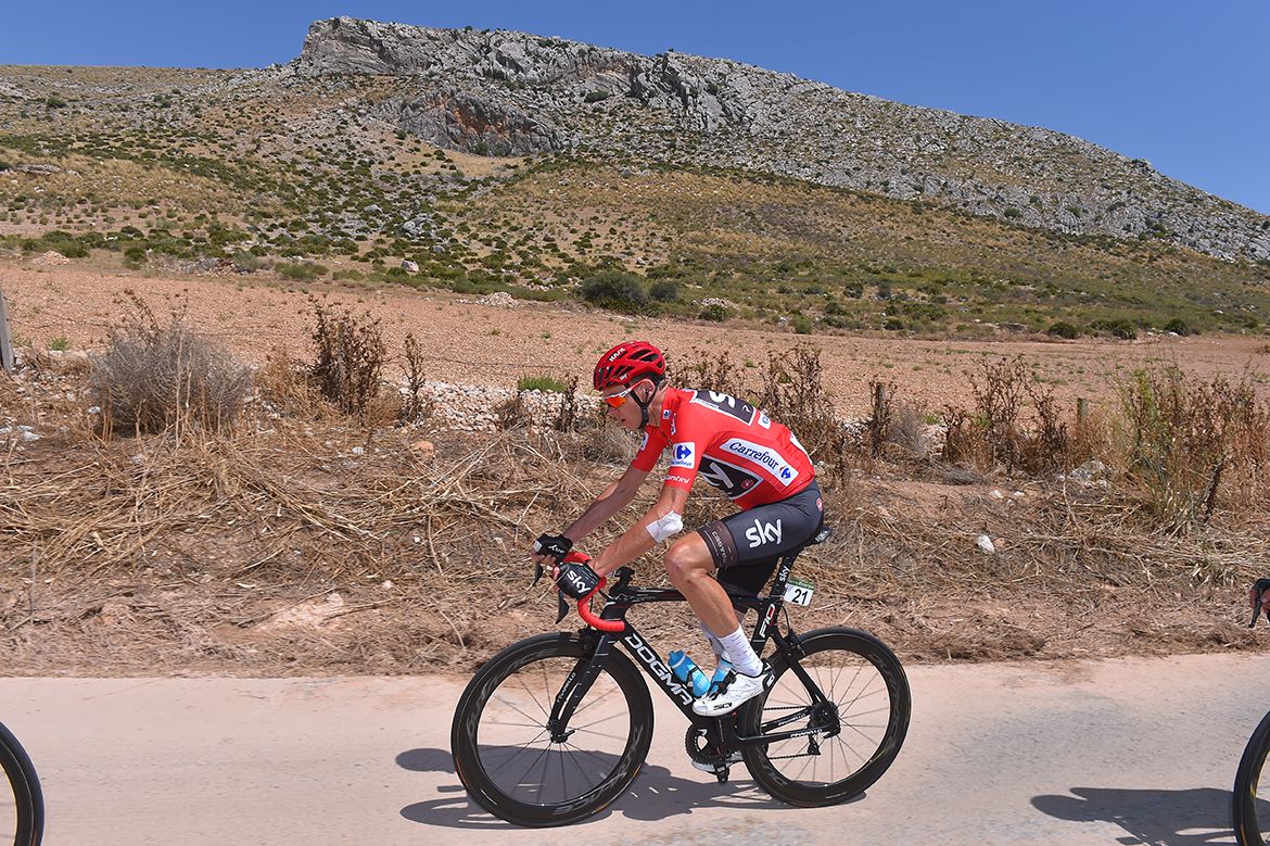 Bandages for Chris Froome after his stage 12 crash