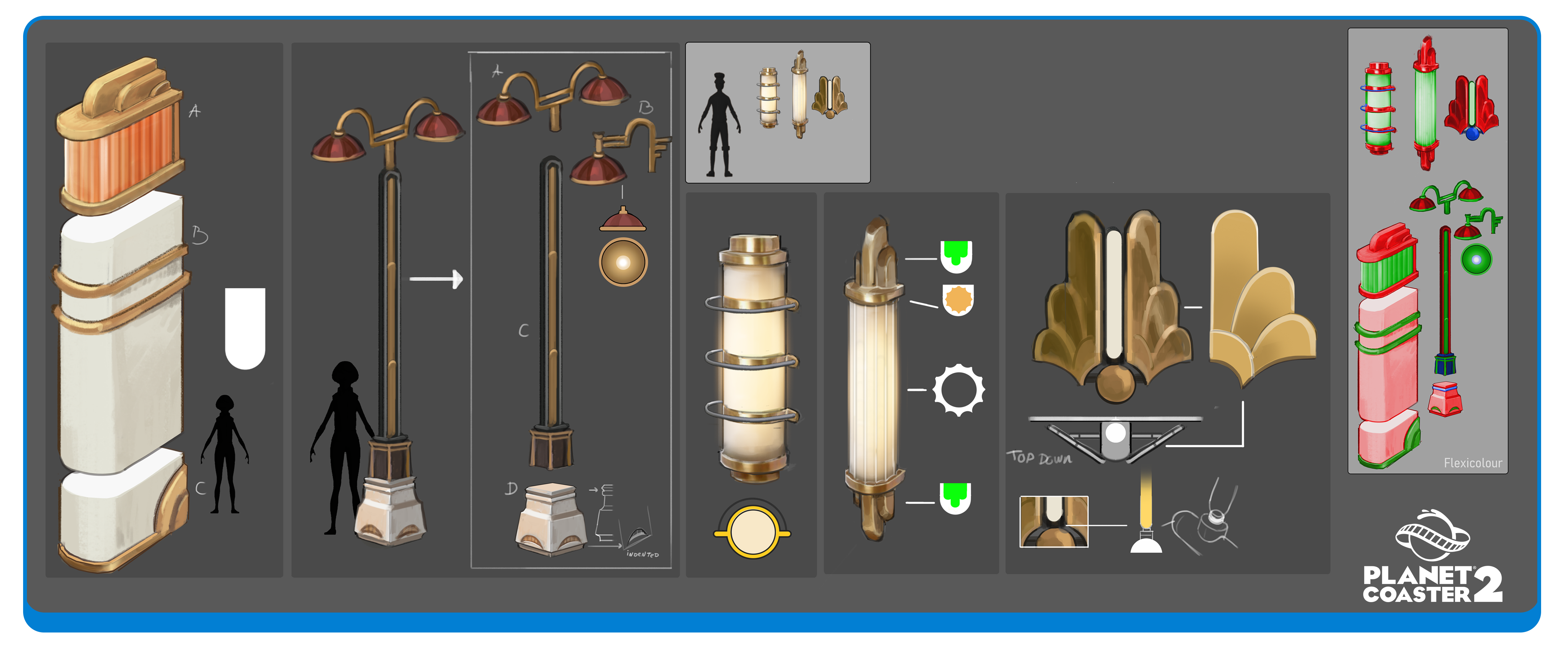 Concept art for an art deco game