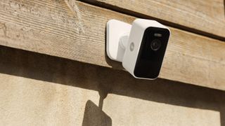 Yale Smart Outdoor Camera review: camera mounted on a wall