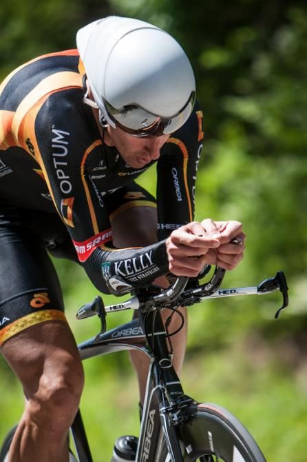 Tom Zirbel (Optum) with his head down heading into the finish.