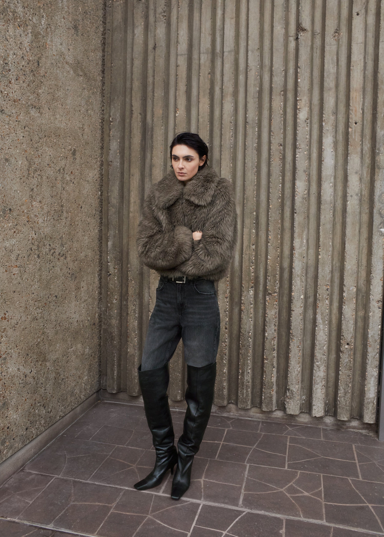 Faux-Fur Jacket With Lapels - Women | Mango Usa