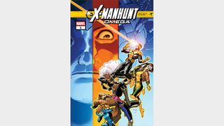 The X-Men in peril on the cover of X-Manhunt Omega #1.