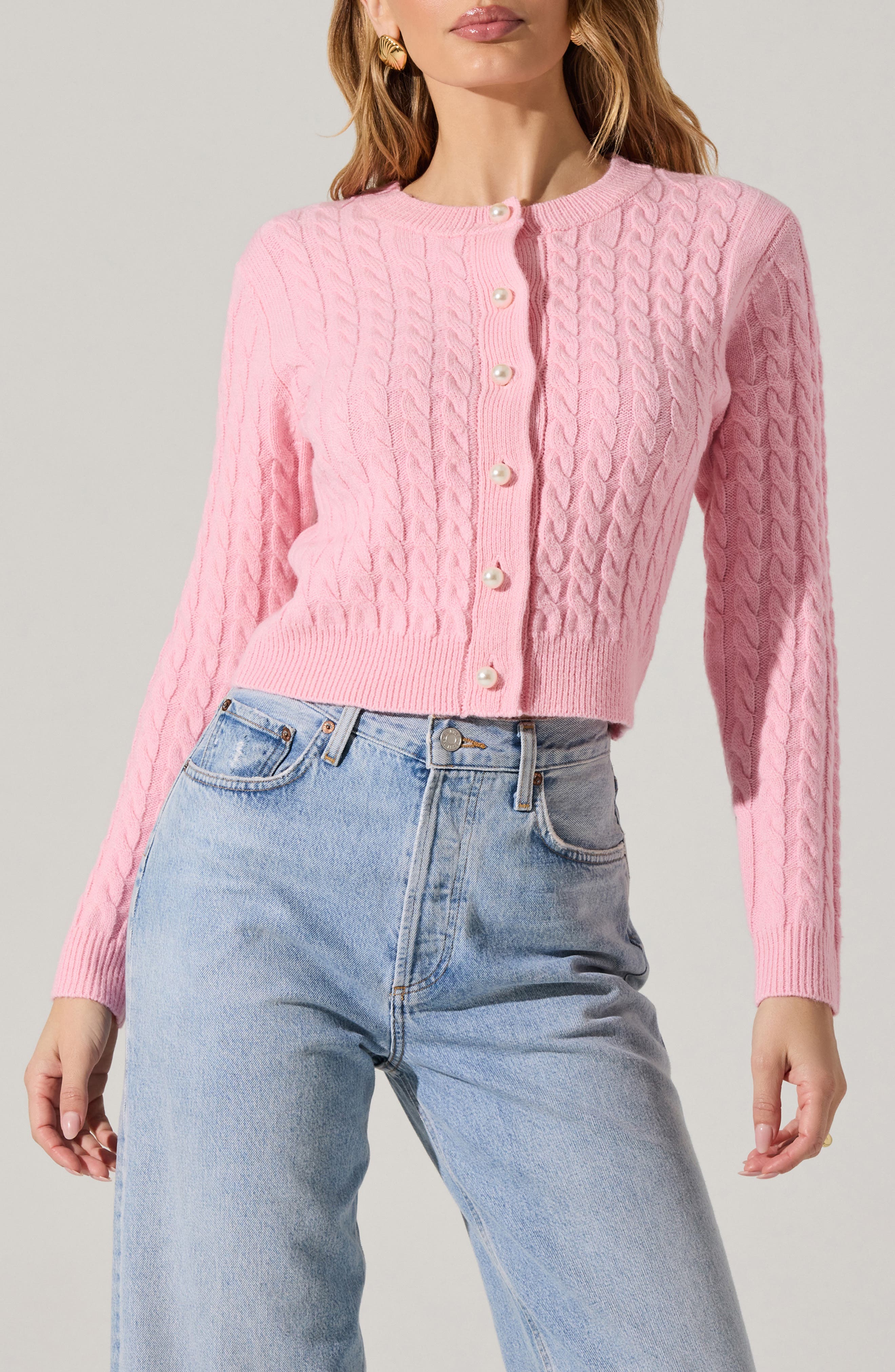 ASTR the Label, Cable Stitch Cardigan