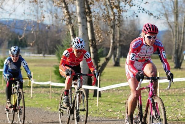 Meredith Miller (California Giant Berry) moving up dramatically after her bike got wrapped in course tape