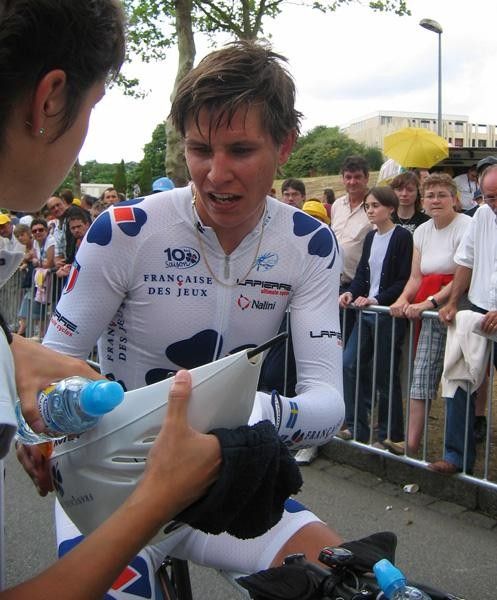 L&ouml;vkvist at the finish line