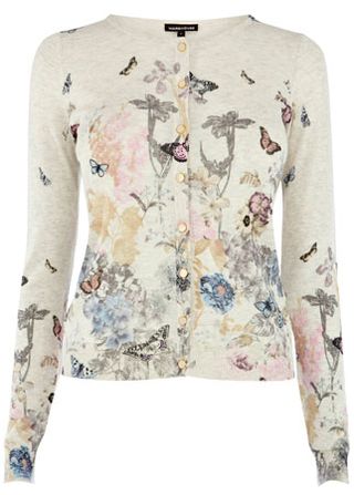 Warehouse butterfly print cardigan, £38