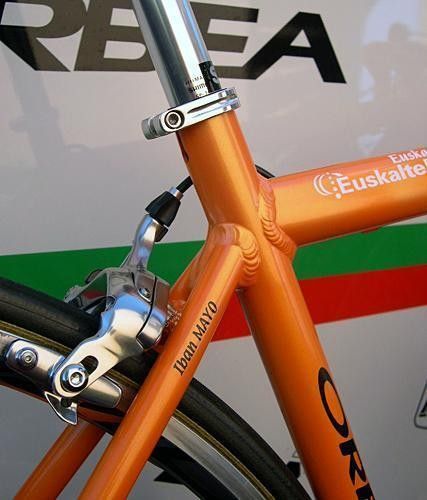 Seat cluster detail - Mayo's uphill-only rig features Columbus Starship TIG-welded aluminum.