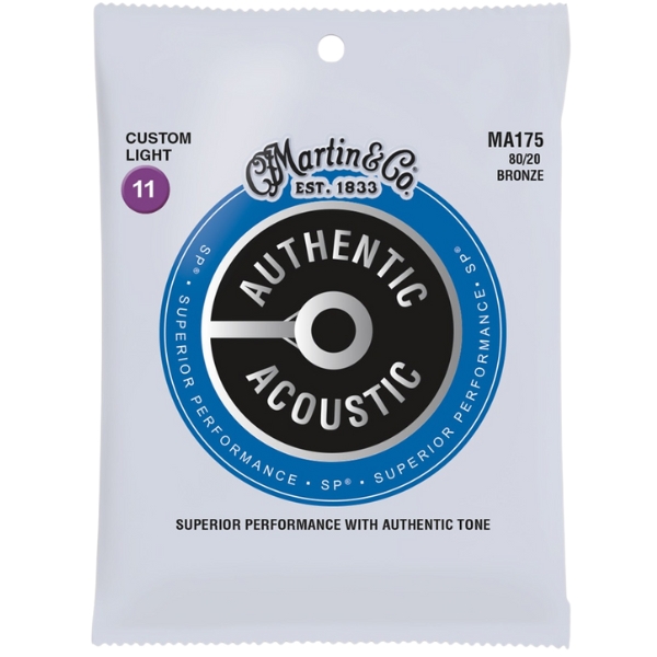 A pack of Martin Authentic Acoustic 80/20 Strings