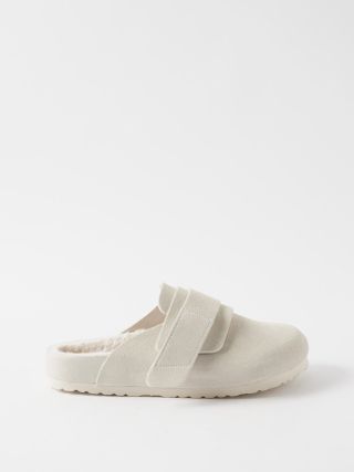 Nagoya shearling-lined suede clogs
