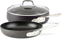 All-Clad Hard Anodized Nonstick Saute Pan with Lid and Fry Pan Set