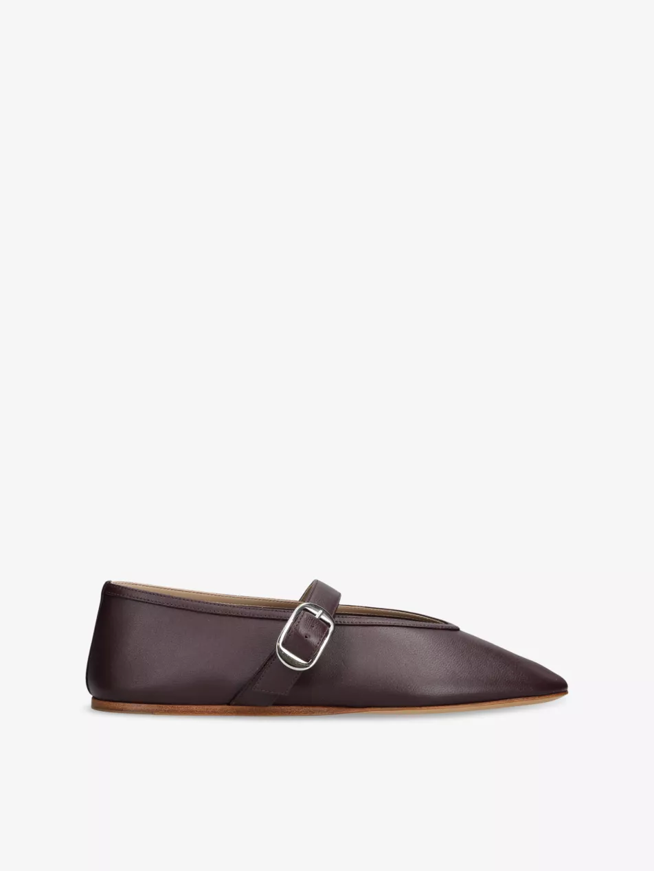 Stella Single-Strap Leather Ballet Flats