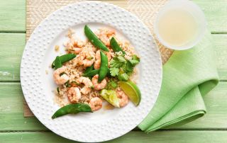 Garlic, ginger and chilli prawns, Low calorie meals