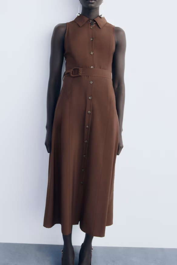 Mango, Belt Shirt Dress  