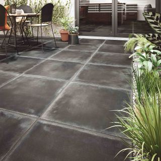 modern paving ideas: dark tiles tile giant
