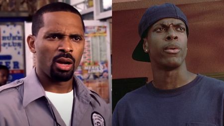 Day Day (Mike Epps) has a conversation in Friday After Next, while Smokey (Chris Tucker) talks about Deebo in Friday