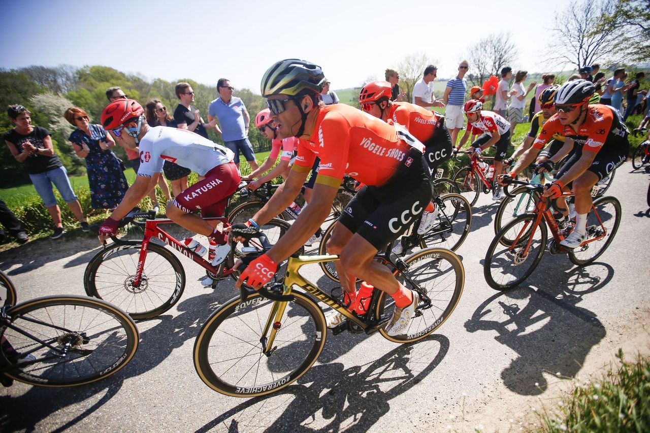 Greg Van Avermaet rides in the peloton