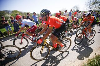 Greg Van Avermaet rides in the peloton