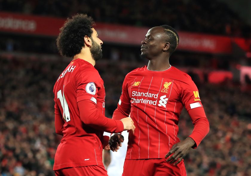 Sadio Mane, right, and Mohamed Salah
