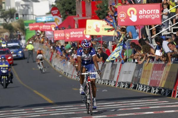 Giampaolo Caruso (Katusha) finishes third in stage nine.