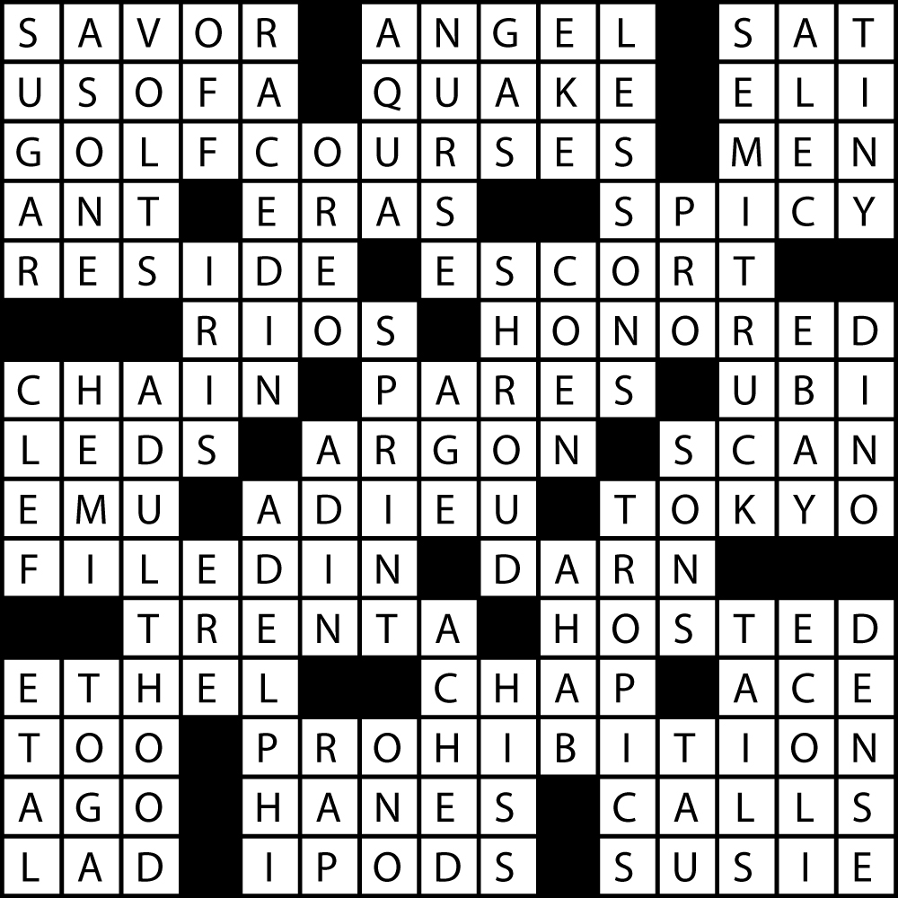 Crossword solution