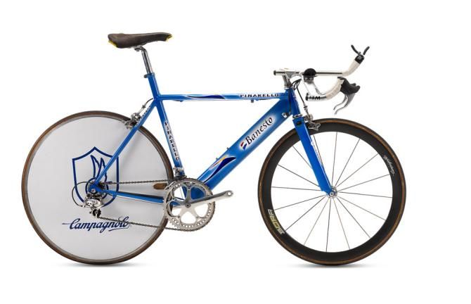 The Pinarello Crono Alu used by Alex Zulle during time trials in 1999, the year he finished second overall to Lance Armstrong at the Tour de France