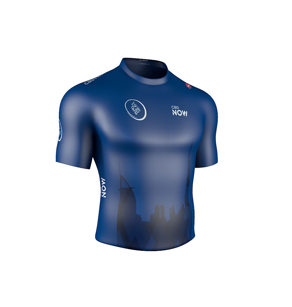 The blue jersey for overall race leader