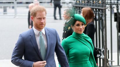 london, england march 09 prince harry, duke of sussex and meghan, duchess of sussex meets children as she attends the commonwealth day service 2020 on march 09, 2020 in london, england photo by chris jacksongetty images