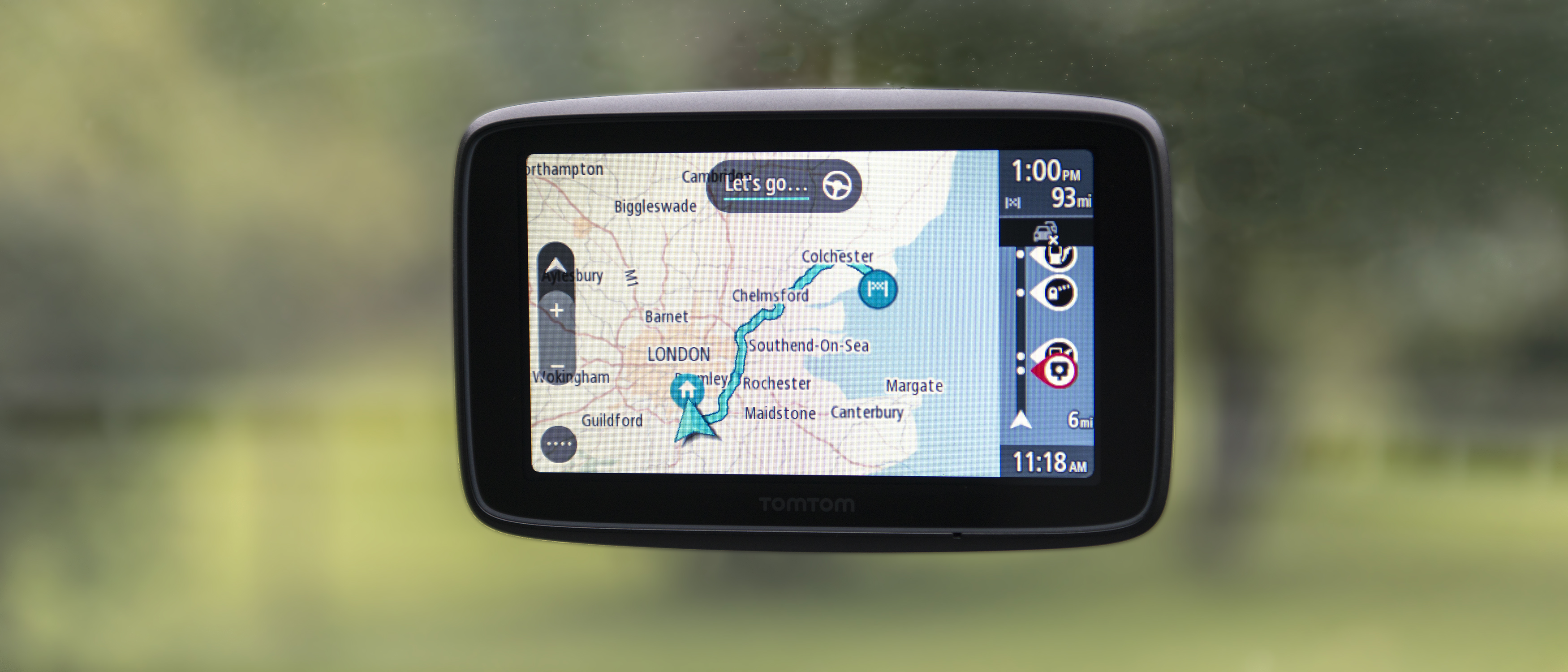5 Inch with Handsfree Calling Lifetime Traffic via Smartphone and EU Maps Capacitive Screen TomTom Car Sat Nav VIA 53 Updates via Wi-Fi Smartphone Messages 