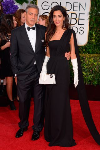 George and Amal Clooney at The Golden Globes 2015