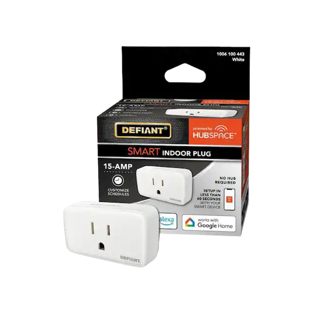 Defiant , 15 Amp Indoor Smart Stackable Plug Powered by Hubspace