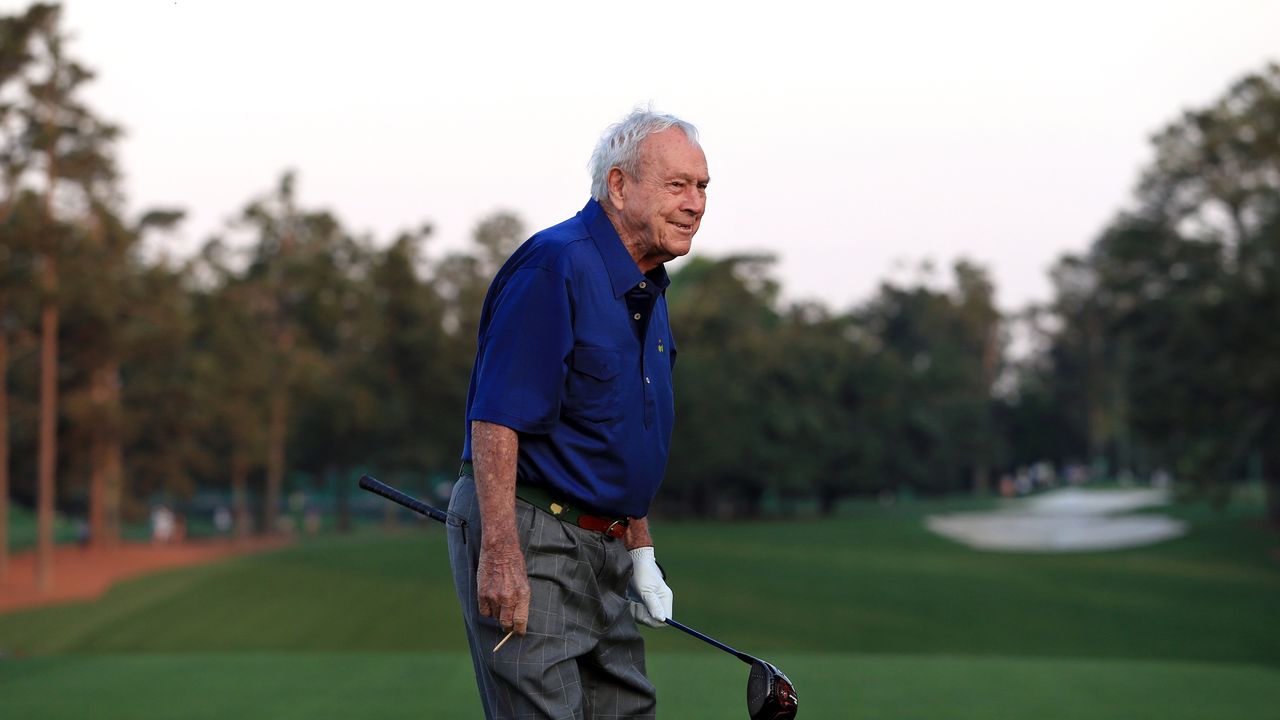 Arnold Palmer pictured at Augusta National Golf Club in 2015