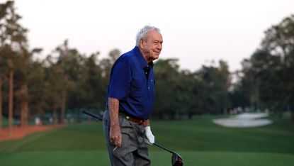 Arnold Palmer pictured at Augusta National Golf Club in 2015