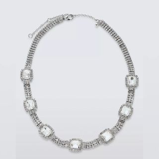 Sparkling silver necklace