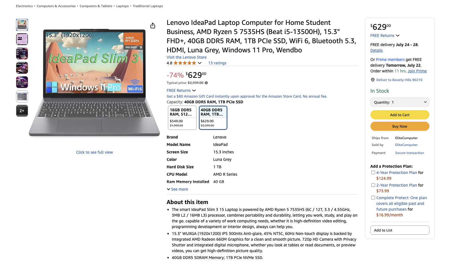Lenovo ideapad slim 3