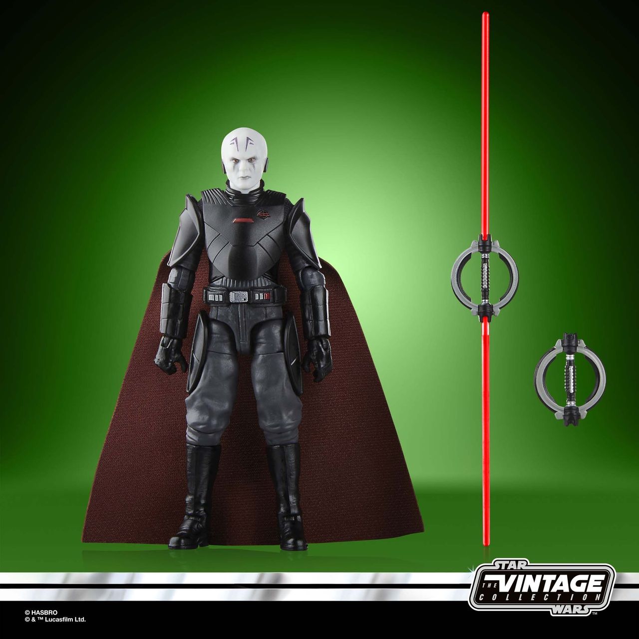 The Vintage Collection Grand Inquisitor action figure posed against a green background