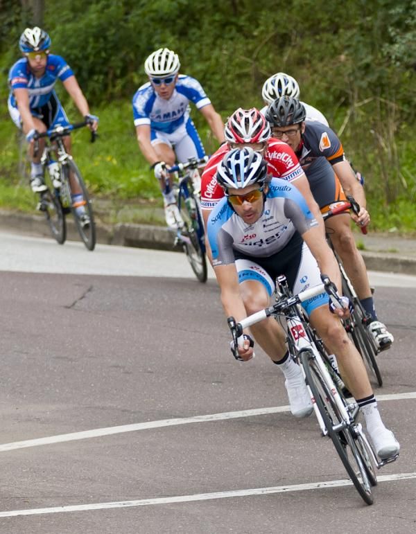 With a rider in the break, Team Spider Tech rode on the front of the field to ward off any attempts to reel their rider in.