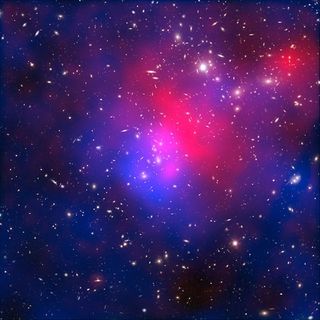 Astronomers estimate that the visible matter in Pandora's Cluster only makes up five percent of its mass. They believe the rest is made of dark matter.