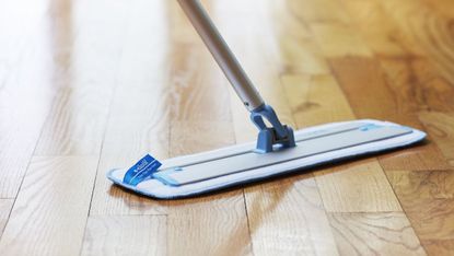 Best floor mop: e-cloth mop in use on wood floors