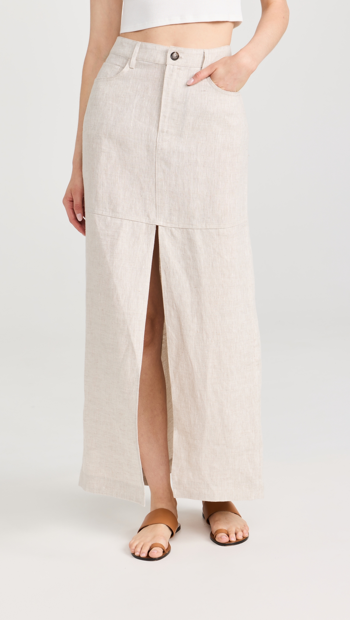 Tazz Linen Maxi Skirt