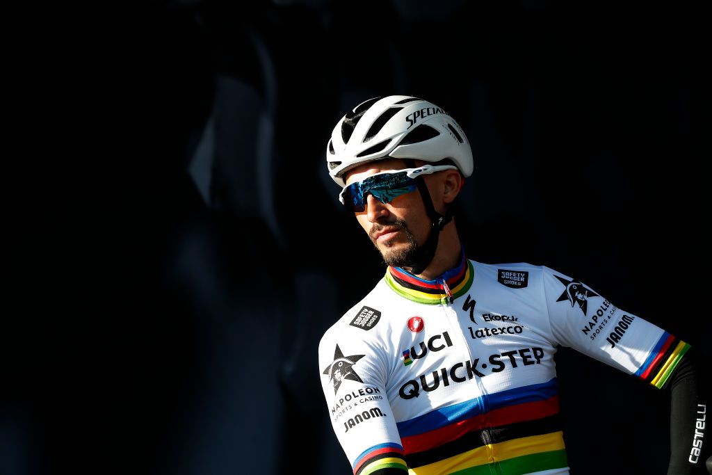 Julian Alaphilippe before the start of Liège-Bastogne-Liège