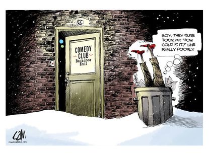 Editorial cartoon winter snow temperatures