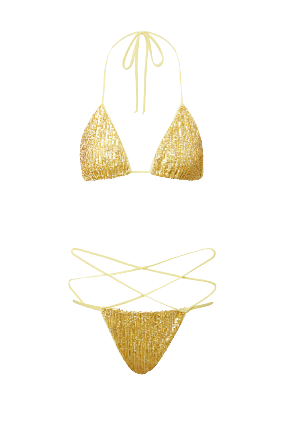 Criss Cross Sequined Bikini