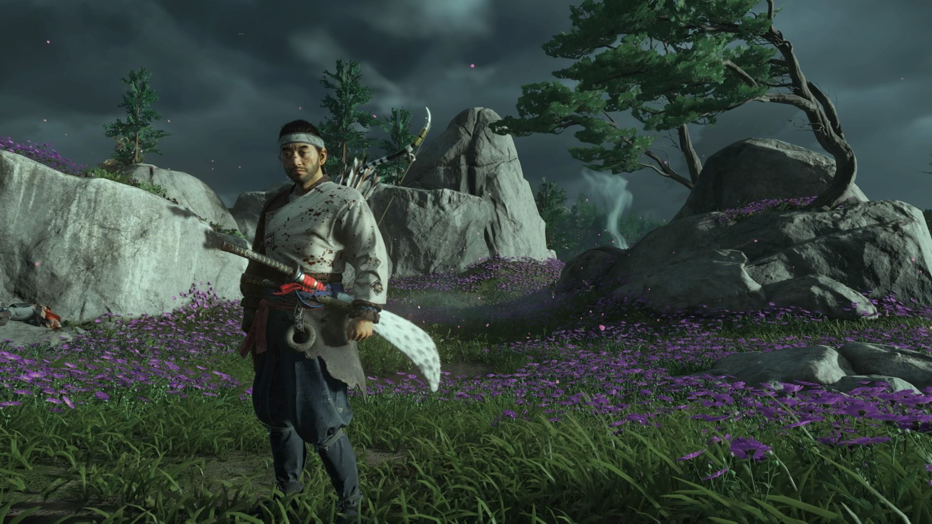 Ghost of Tsushima Legend of Tadayori map find violet flowers to get
