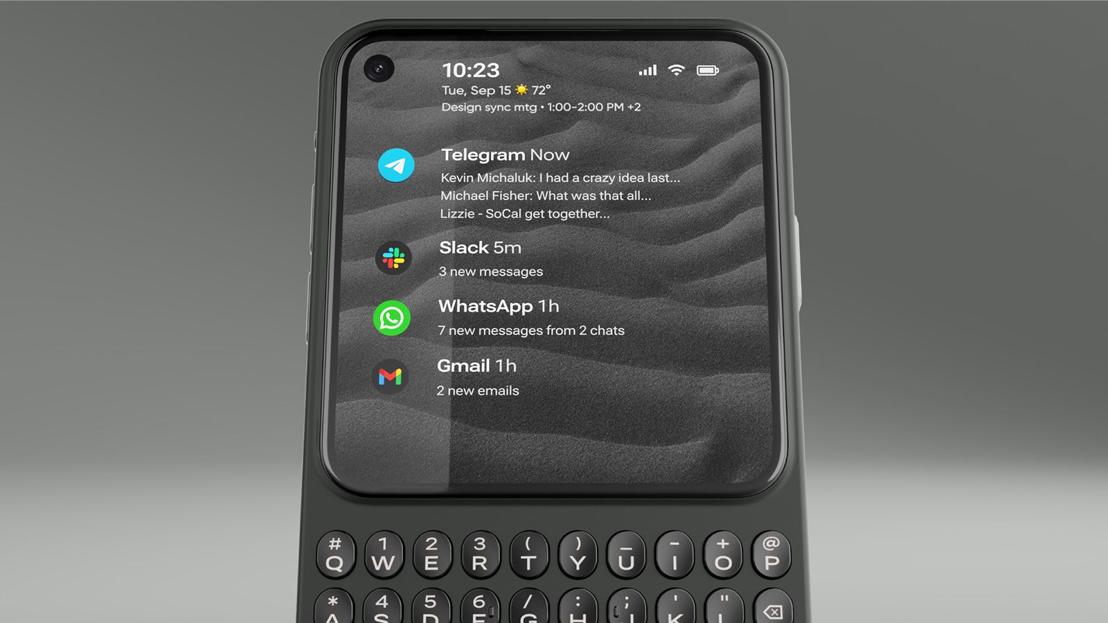 A Clicks Communicator on a grey background
