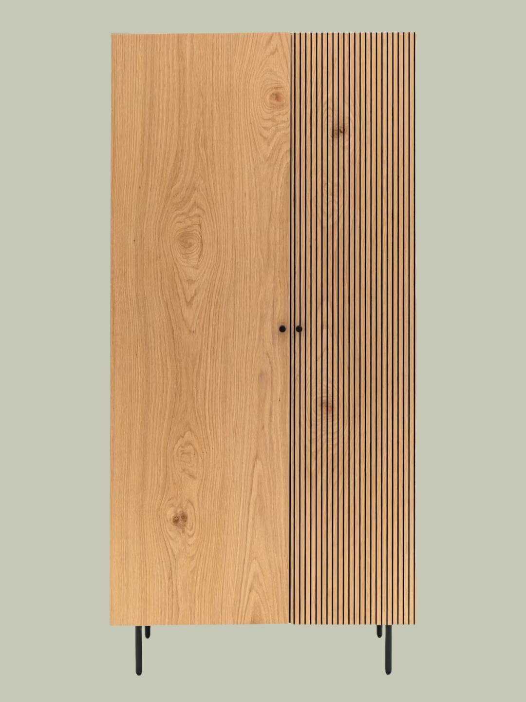 A wooden two-door wardrobe from Gallery Direct