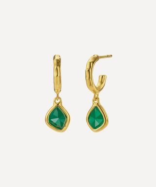 Monica Vinader Gold Plated Vermeil Silver Siren Green Onyx – was £95, now £76 (save £19)