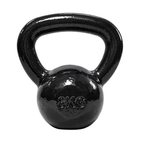 Amazon Basics Cast-Iron Kettlebell, 8 Kg, Black