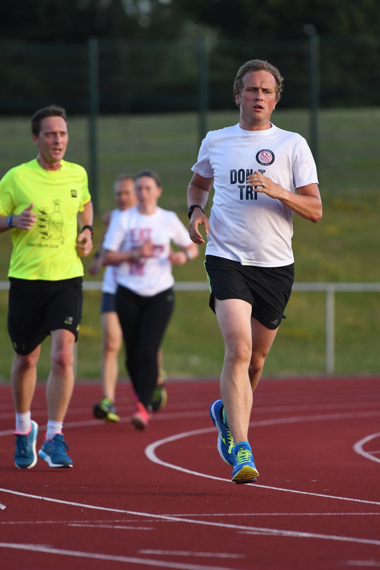 athletes on a race track